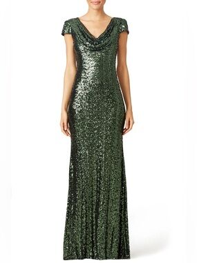 Badgley Mischka Emerald Scarlet Gown Maxi Dress in Size 6